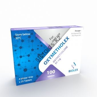 Оксиметолон Biolex 100 таблеток (1 таб 50 мг) - Семей